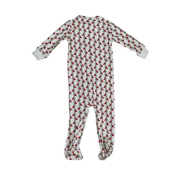 NWT Lila & Hayes Size 3-6M Parker Zipper Footie in Christmas Stockings - Picture 2 of 4